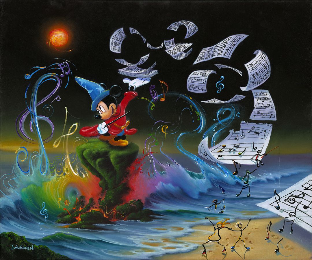 mickey warren jim mouse composer disney fantasia abstract canvas fine oil painting walt limited edition wallpapers artist artinsights fantasy desktop