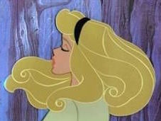 Briar Rose and her fabulous hair, hand-inked by the Ink and Paint Department at Disney