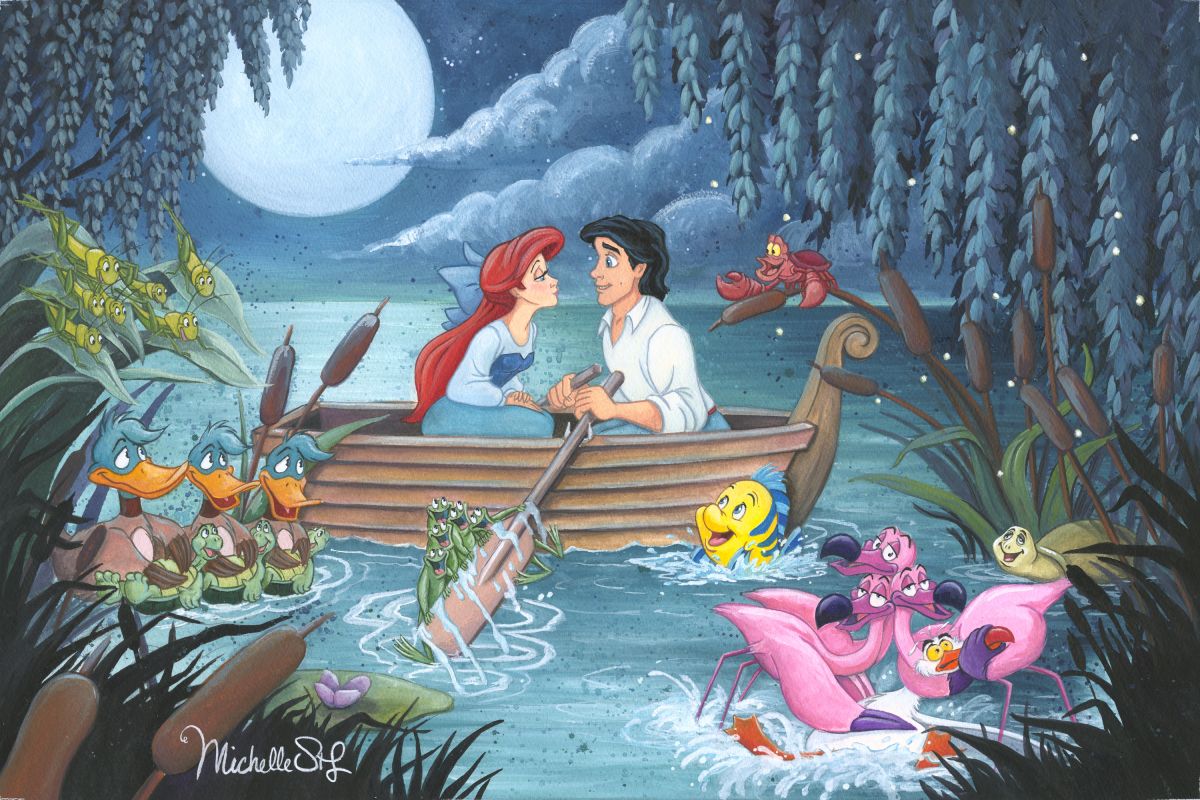 Something-About-Her-16x24-michelle-st-laurent-little-mermaid-ariel-eric-kis...