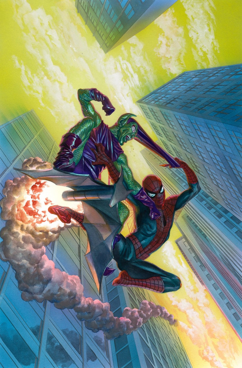 Along Came a Goblin Spider-Man Giclee on Canvas by Alex Ross