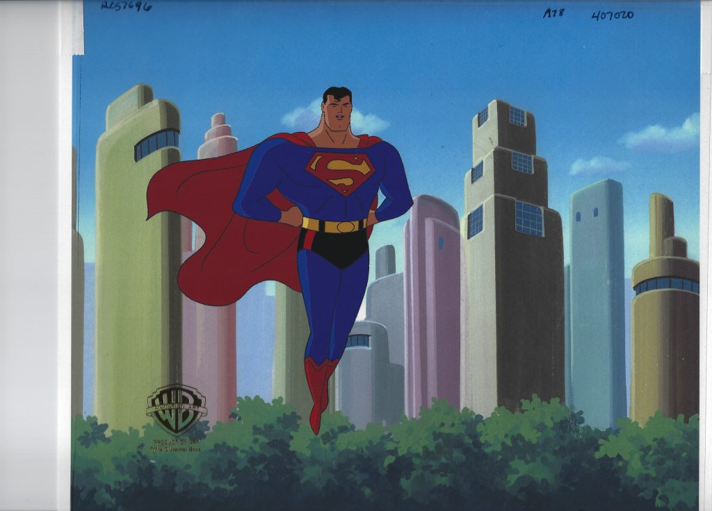 Superman original production cel from Identity Crisis Superman the Animated  Series episode