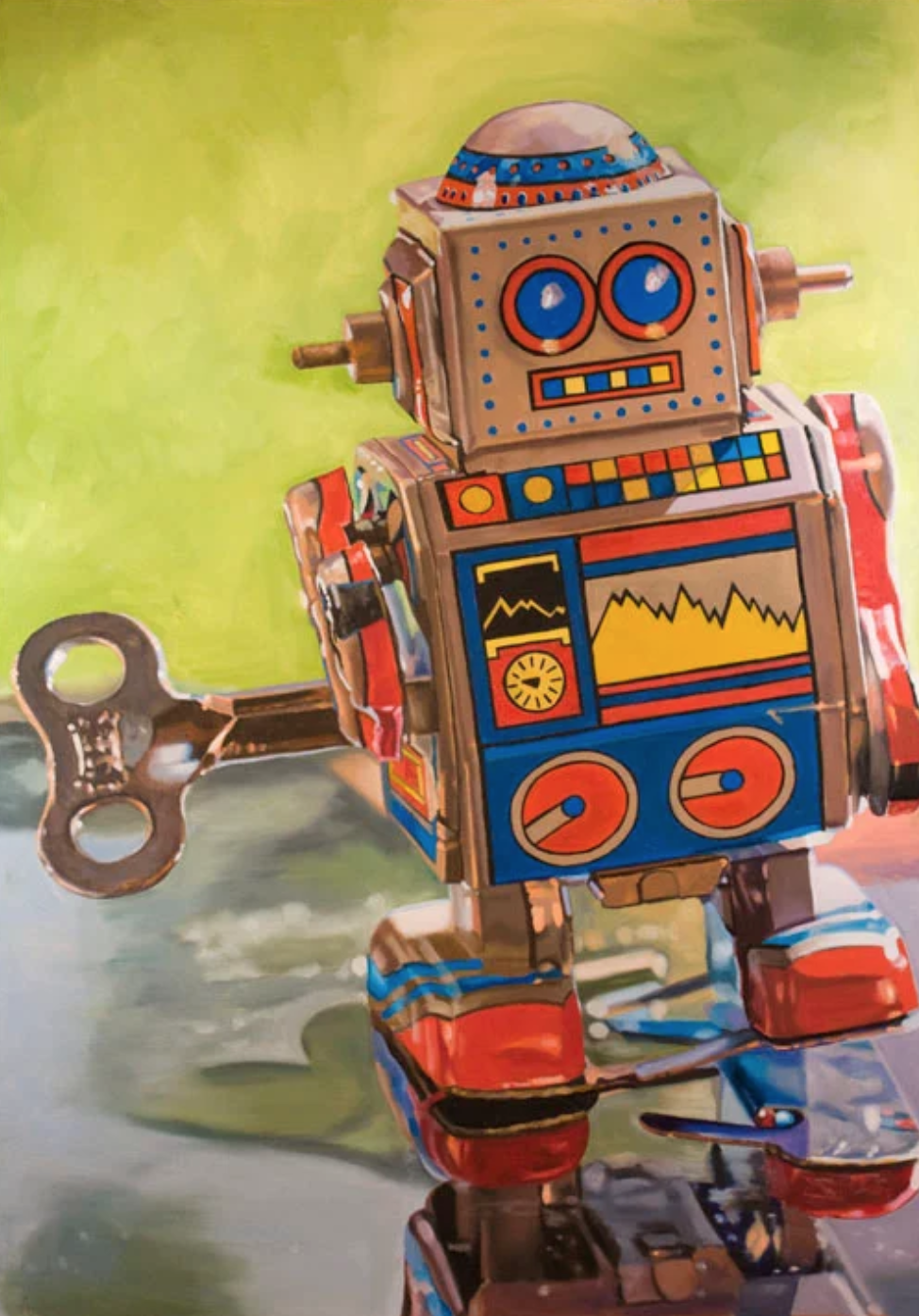 vintage robot art